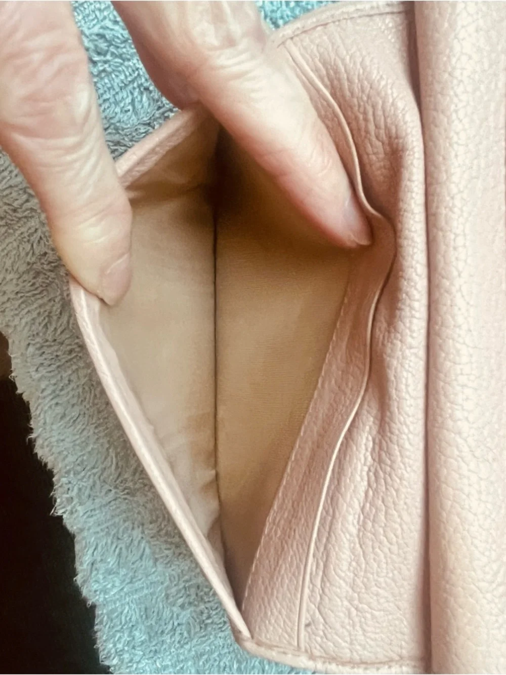 Miu Miu Madras Fiocco Trifold Wallet Blush Pink Leather Bow COA Authentic -GUC - Picture 9 of 15